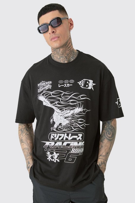 Tall T-Shirt mit Adler-Print