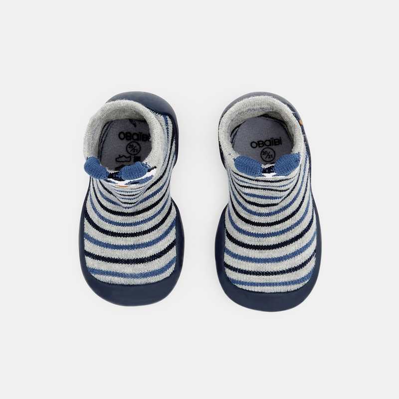 Chaussons rayés enfilables