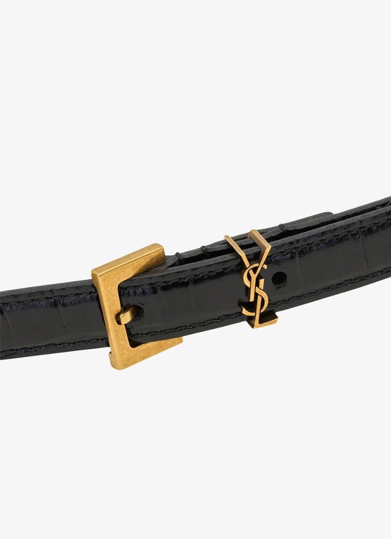 Pasek ze skóry cielęcej Saint Laurent Cassandre