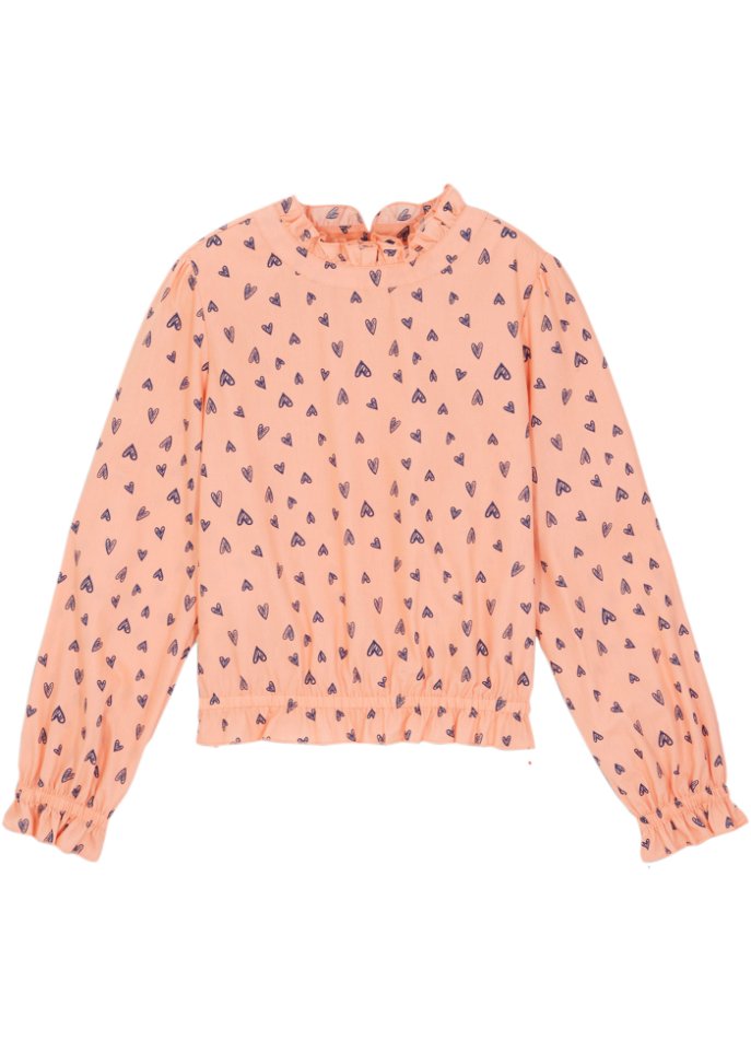 Mädchen Bluse mit Stehkragen