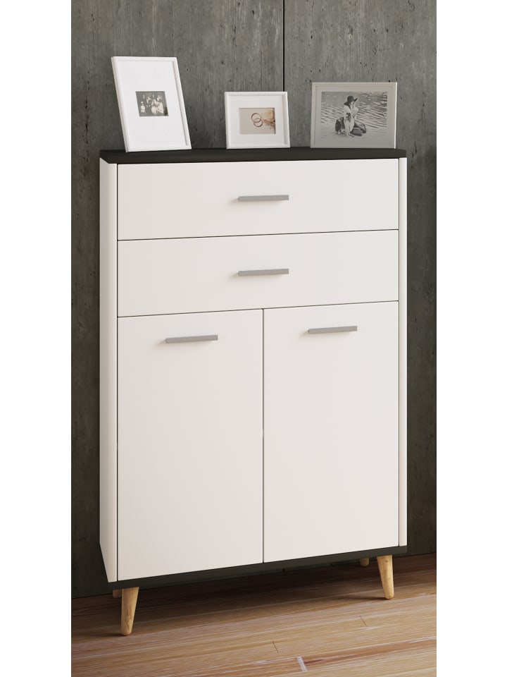 VCM  Holz Badmöbel Sideboard Kommode Bad Schrank Landos in Weiß / Anthrazit günstig kaufen onesize