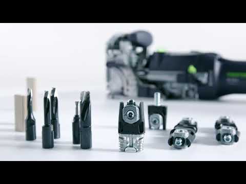 Fresatrice professionale per lamelle dominicane Festool 574427A DF500RQ-SET con assortimento di lamelle dominicane e frese in Systainer.