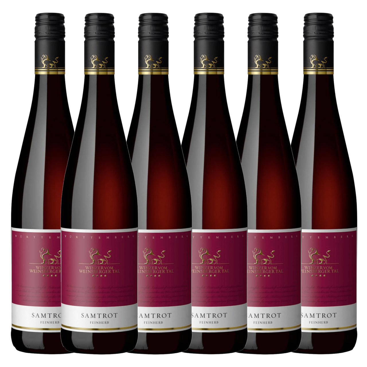 Württembergische WZG Winzer vom Weinsberger Tal Samtrot Qualitätswein feinherb 0,75 l 6er Karton