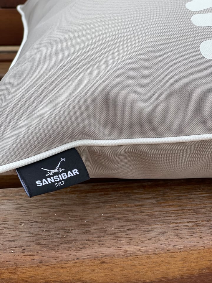 Sansibar Outdoor-Kissen mit Füllung in Taupe/Offwhite, 45x45 cm günstig kaufen 45x45 cm
