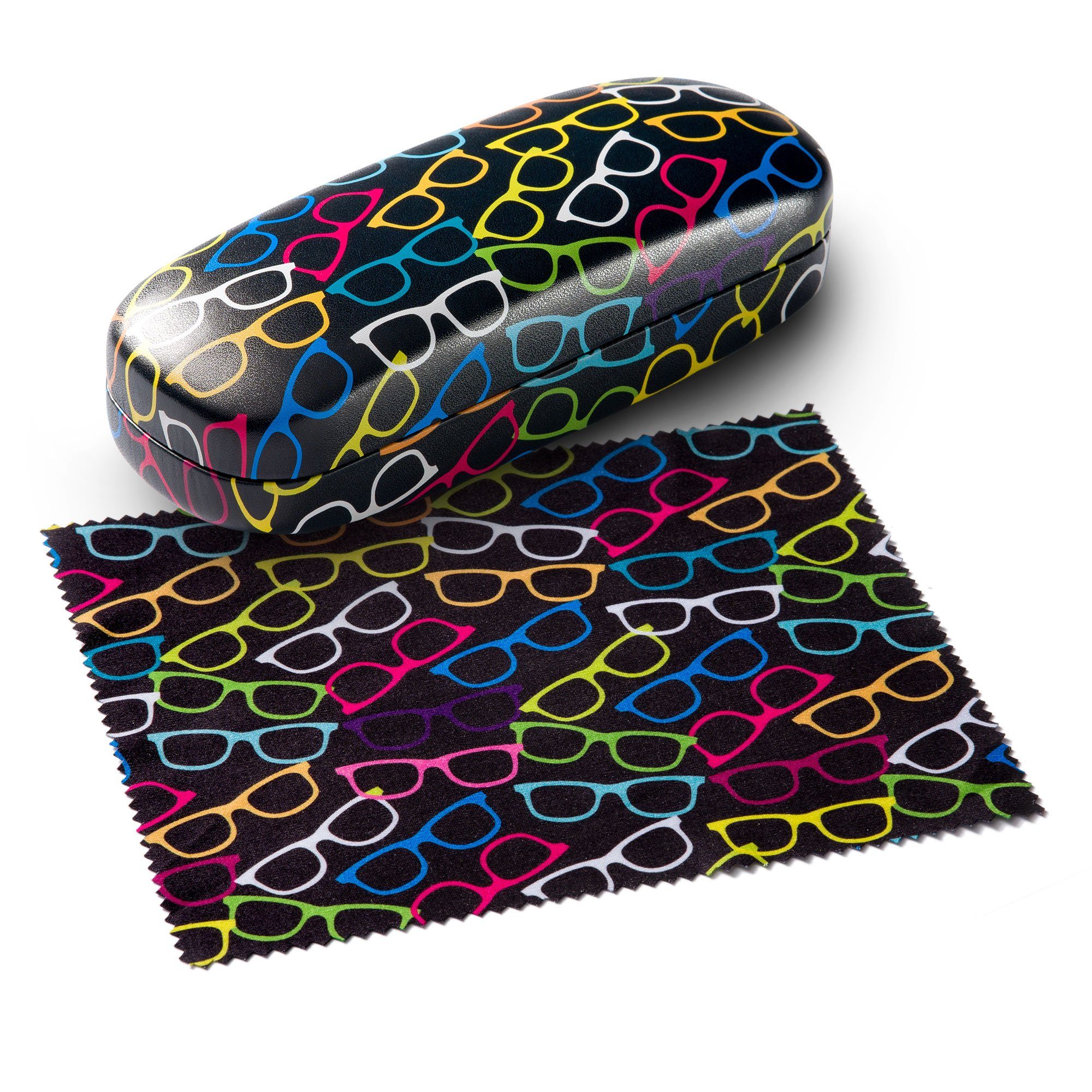 FEFI Brillenetui Hardcase, mit passendem Mikrofasertuch, inklusive Mikrofasertuch