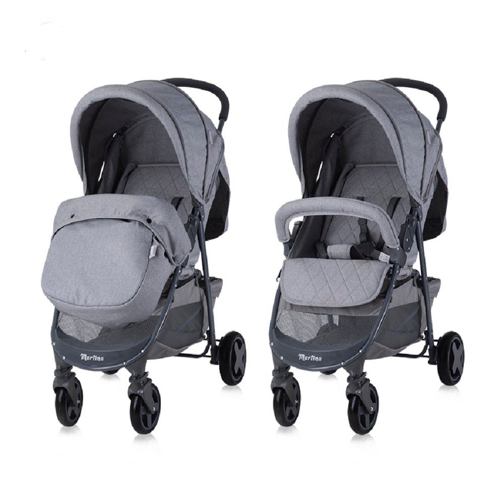 Lorelli Kinder-Buggy Kinderwagen Buggy Martina, Fußabdeckung, Frontbügel abnehmbar, Sonnendach