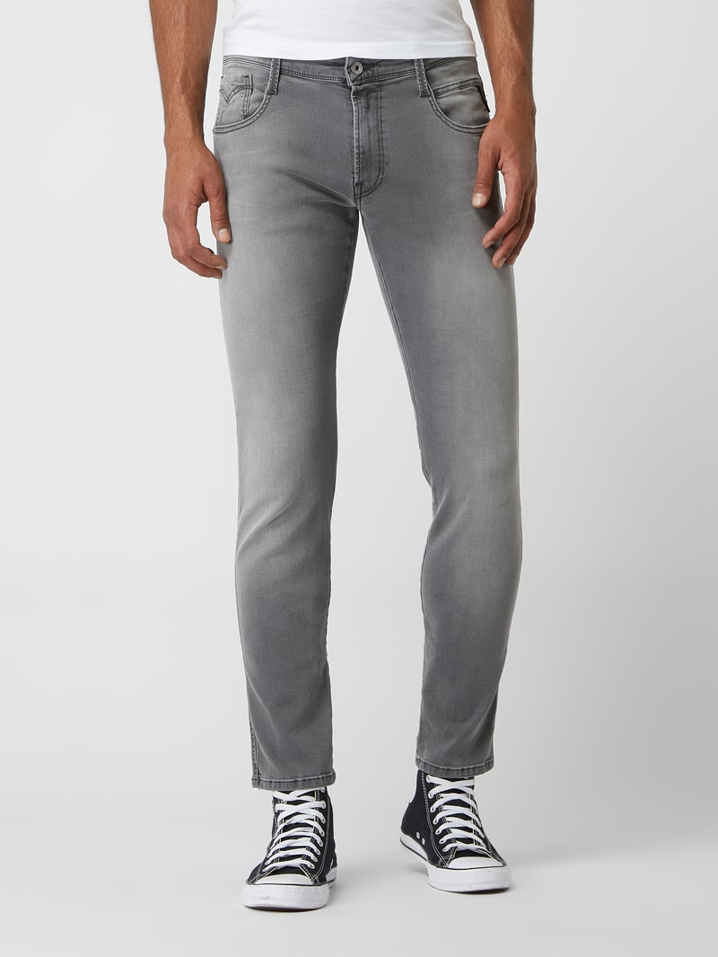 Slim Fit Jeans mit Stretch-Anteil Modell 'Anbass' in mittelgrau