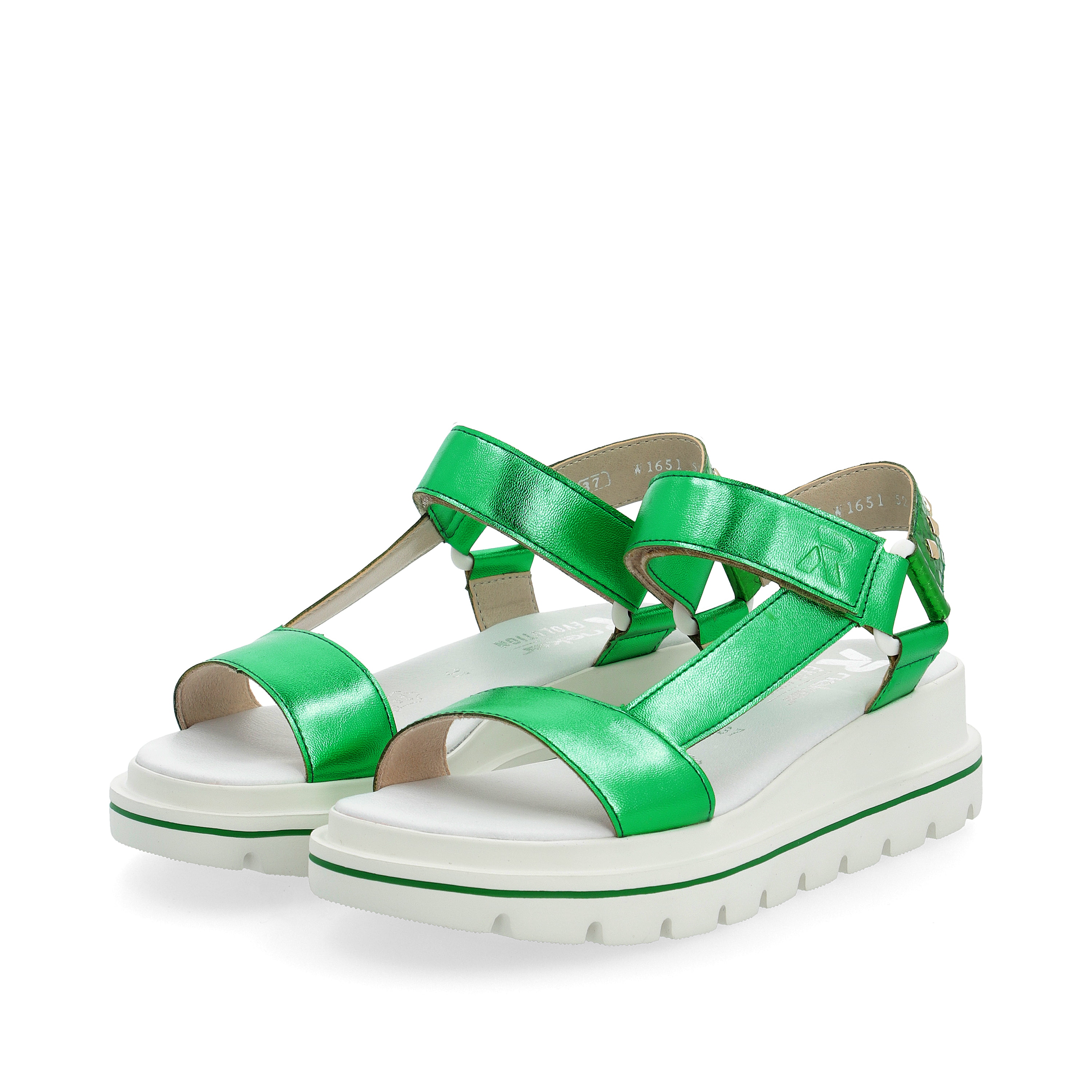 Rieker Damen Riemchensandalen smaragd-green metallic