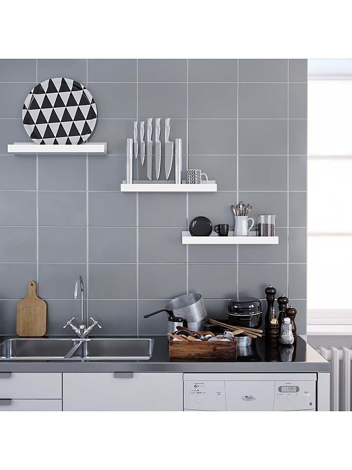 Songmics 3er-Set: Wandregale in Weiß - (B)38 x (H)5 x (T)10 cm günstig kaufen onesize