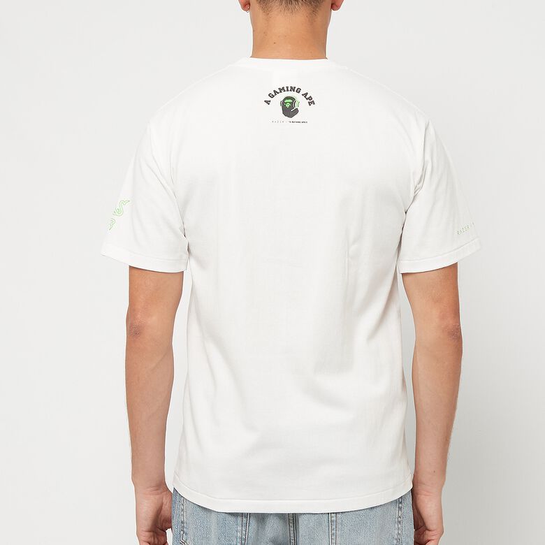 A Bathing Ape x Razer Neon Camo Ape Head Tee white