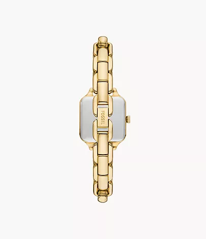 Fossil Outlet Uhr Colleen 3-Zeiger-Werk Edelstahl goldfarben