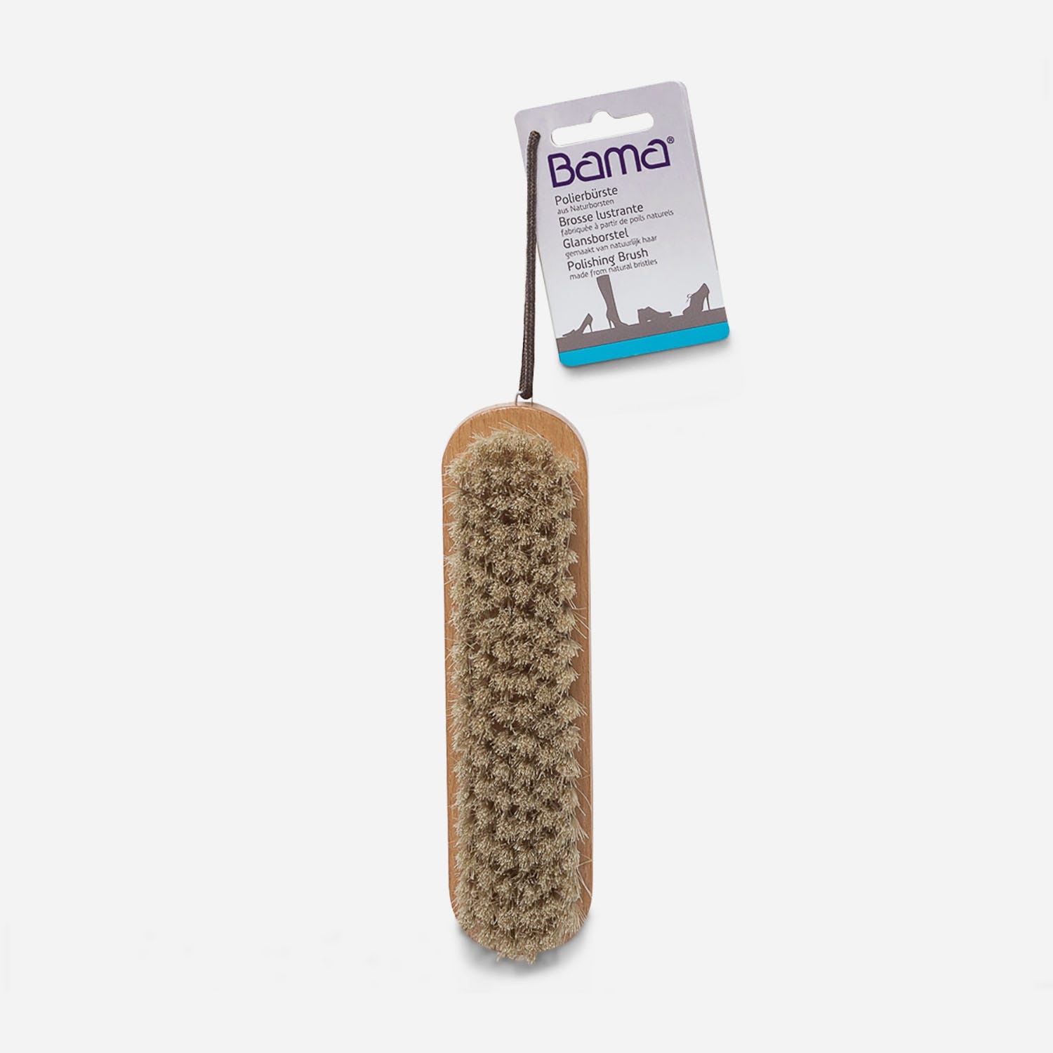 Brosse lustrante en bois et poils naturels