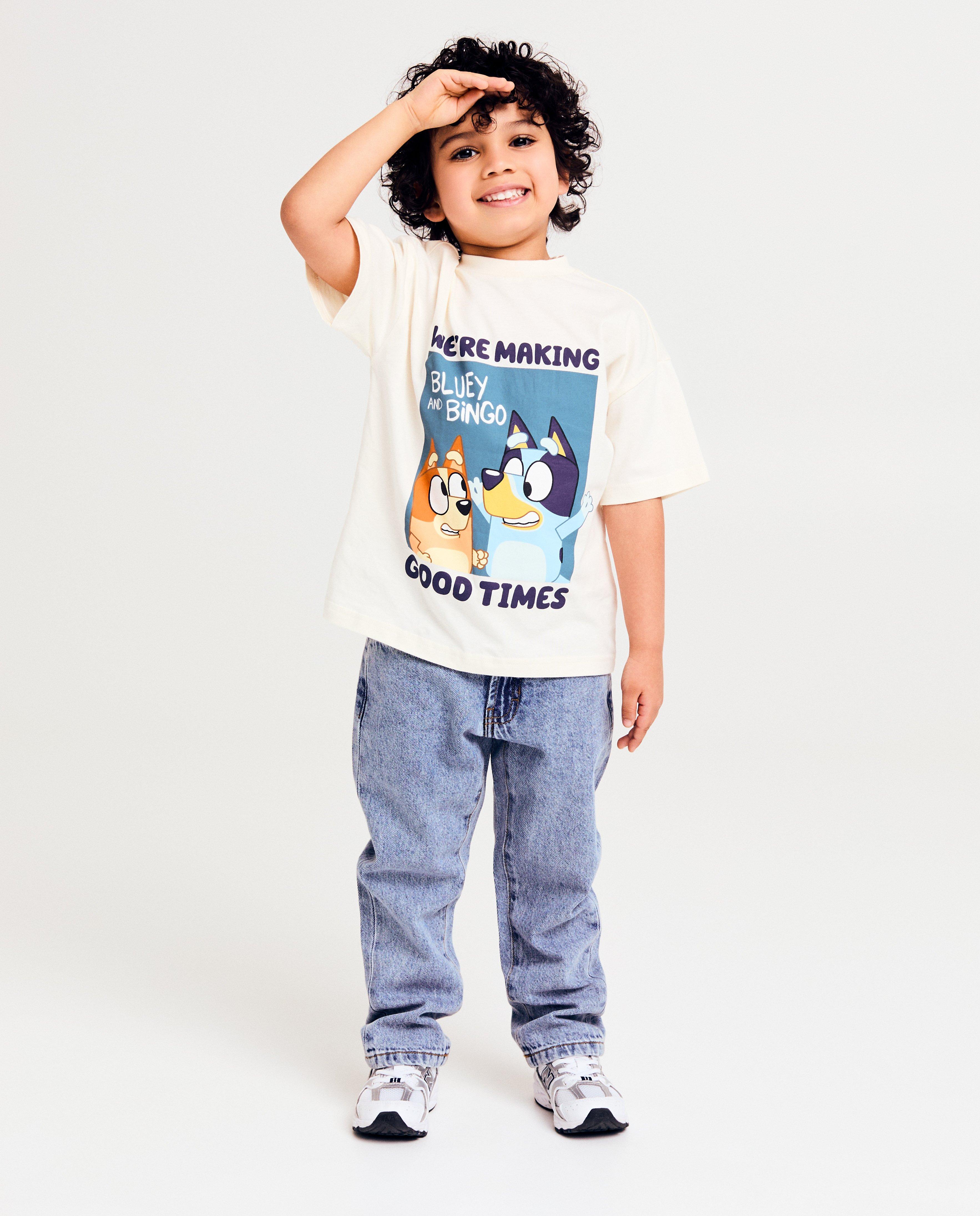 Tricou Bluey cu imprimeu Bluey alb