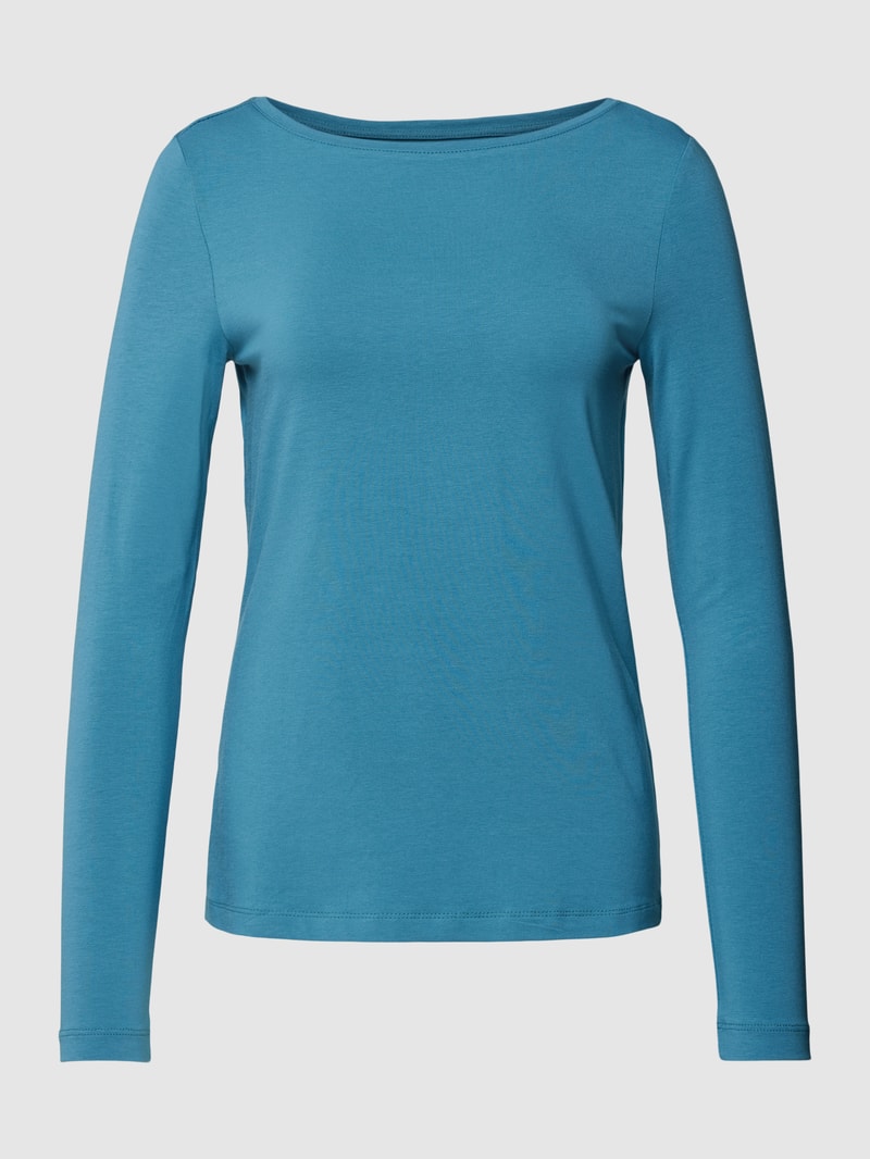 Longsleeve mit U-Boot-Ausschnitt in rauchblau