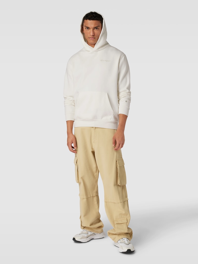 Oversized Hoodie mit Label-Detail in offwhite