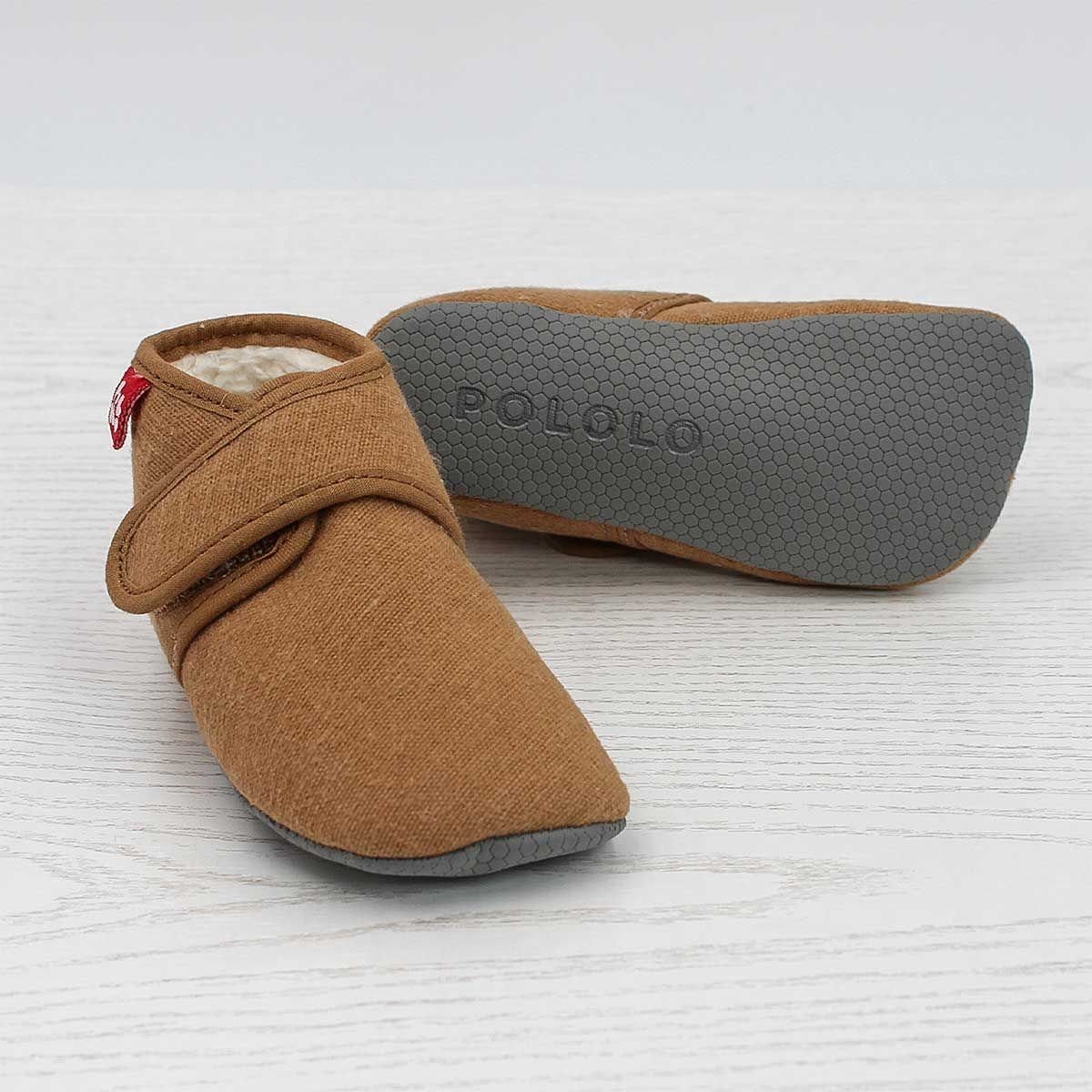 POLOLO Kinderschuhe Cosy, Barfuß Hausschuh aus Bio-Baumwolle (kBA)