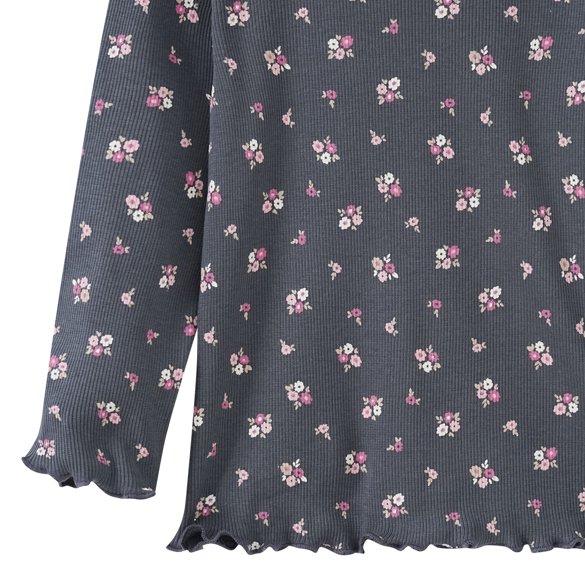 Mädchen Rollkragenshirt mit floralem Print