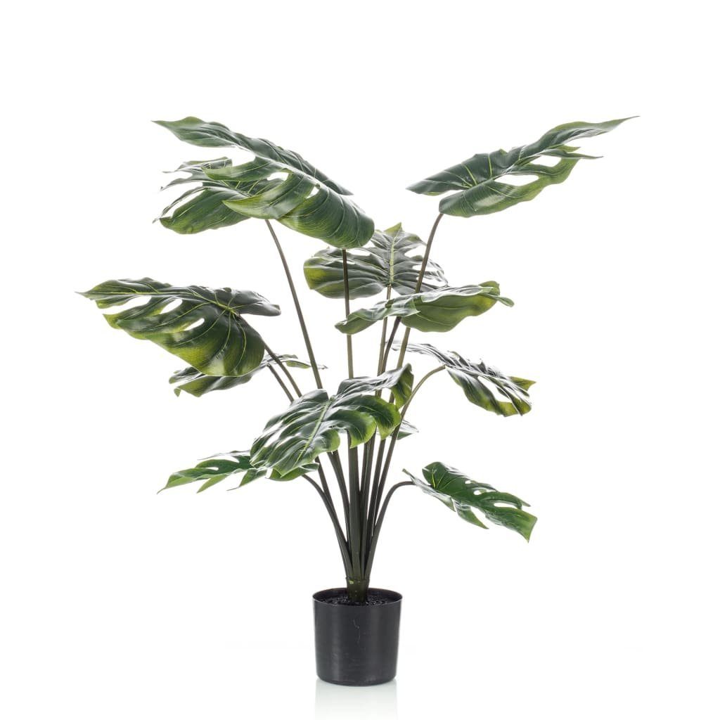 Kunstrasen Monstera-Pflanze Künstlich 98 cm im Topf, Emerald, Höhe: 98 mm