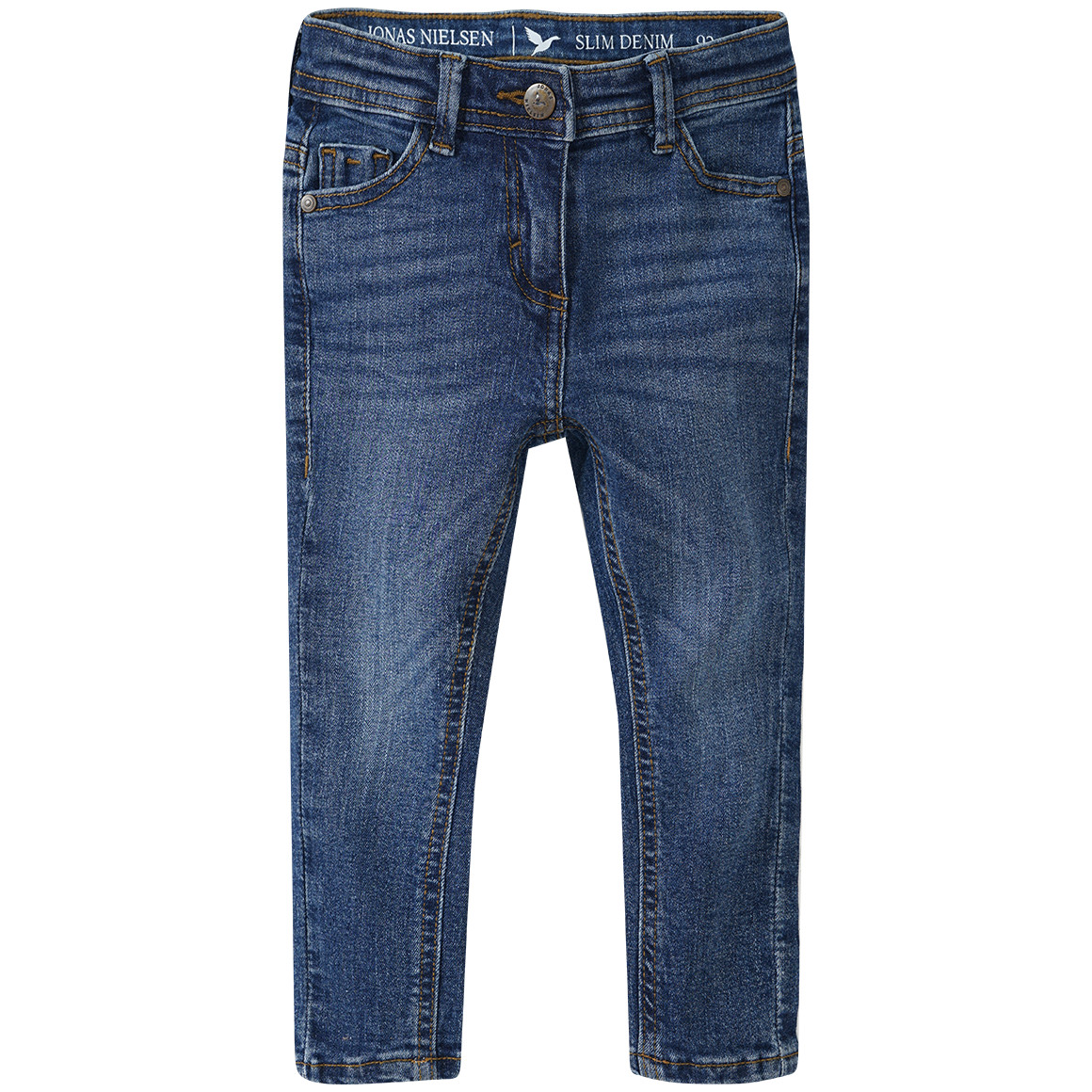 Mädchen Slim-Jeans mit verstellbarem Bund