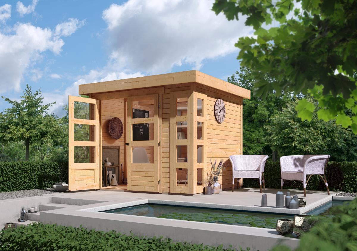 Karibu Gartenhaus Steigenberg 3 naturbelassen