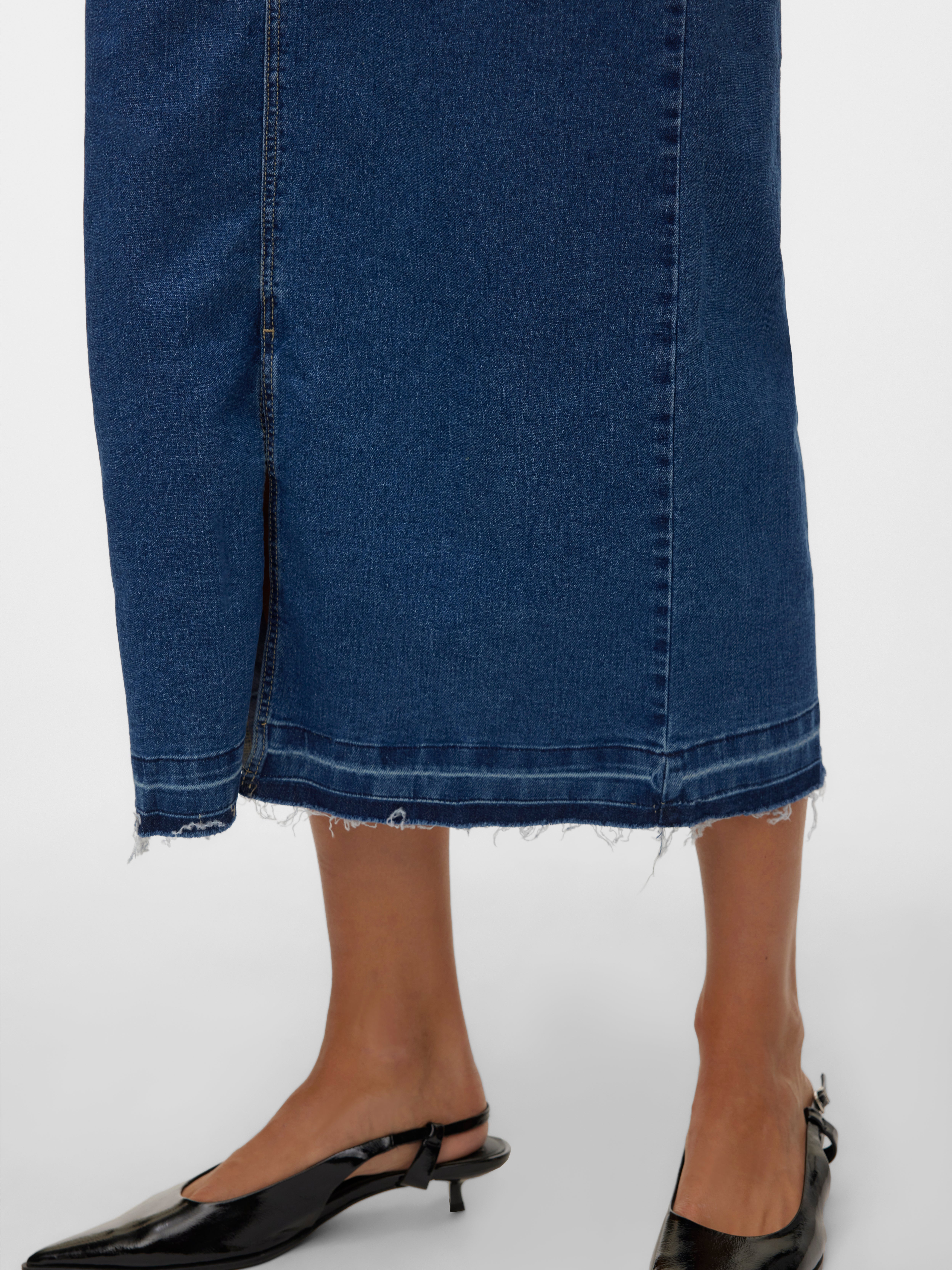 VMREAL Hohe Taille Langer Rock