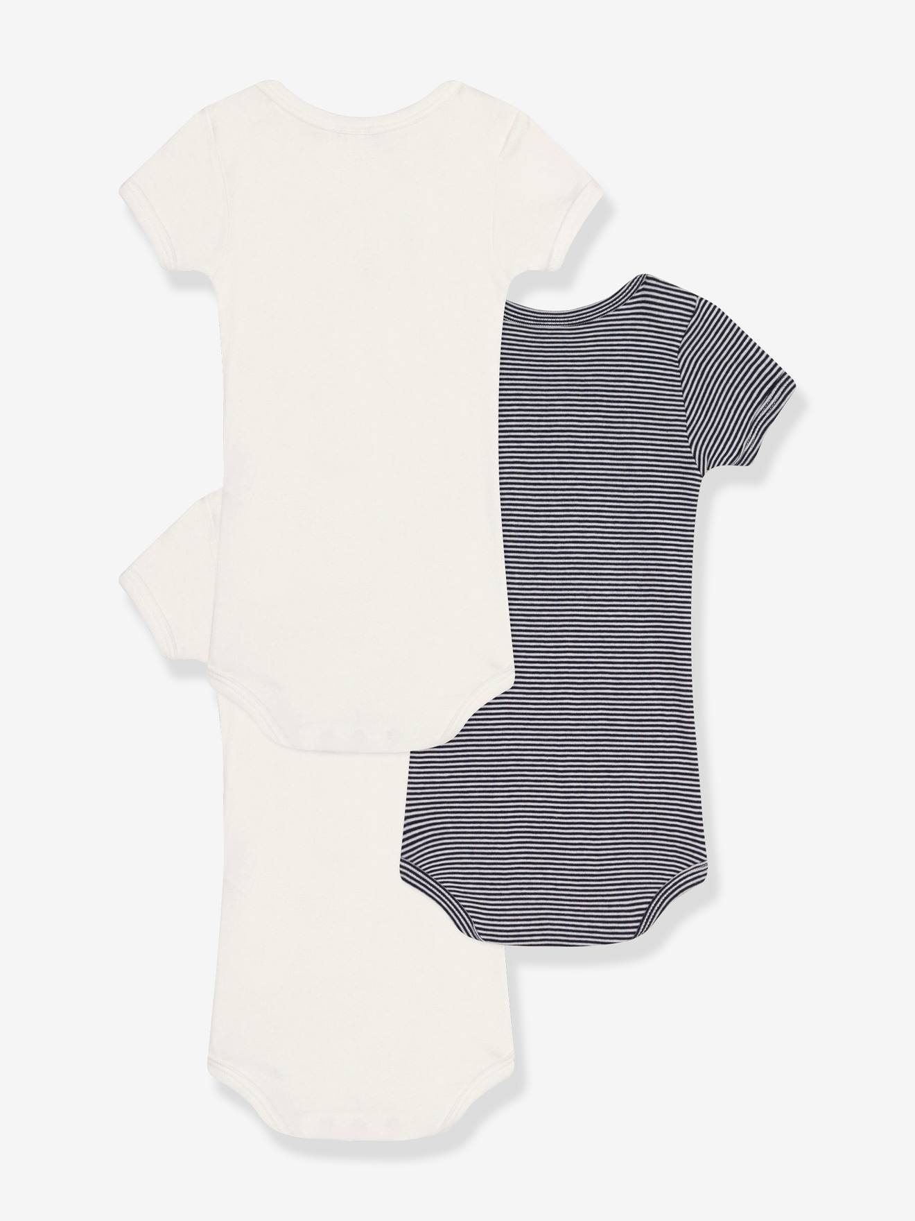Petit Bateau 3er-Pack Baby Kurzarm-Bodys PETIT BATEAU - mandelgrün