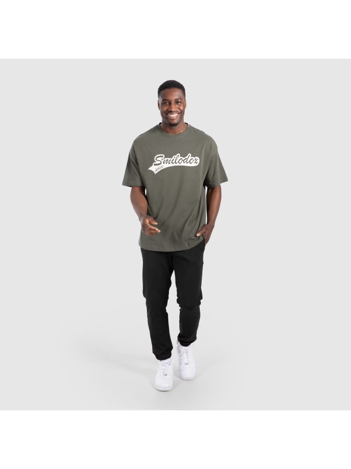 SMILODOX Unisex T-Shirt Macey in Khaki günstig kaufen