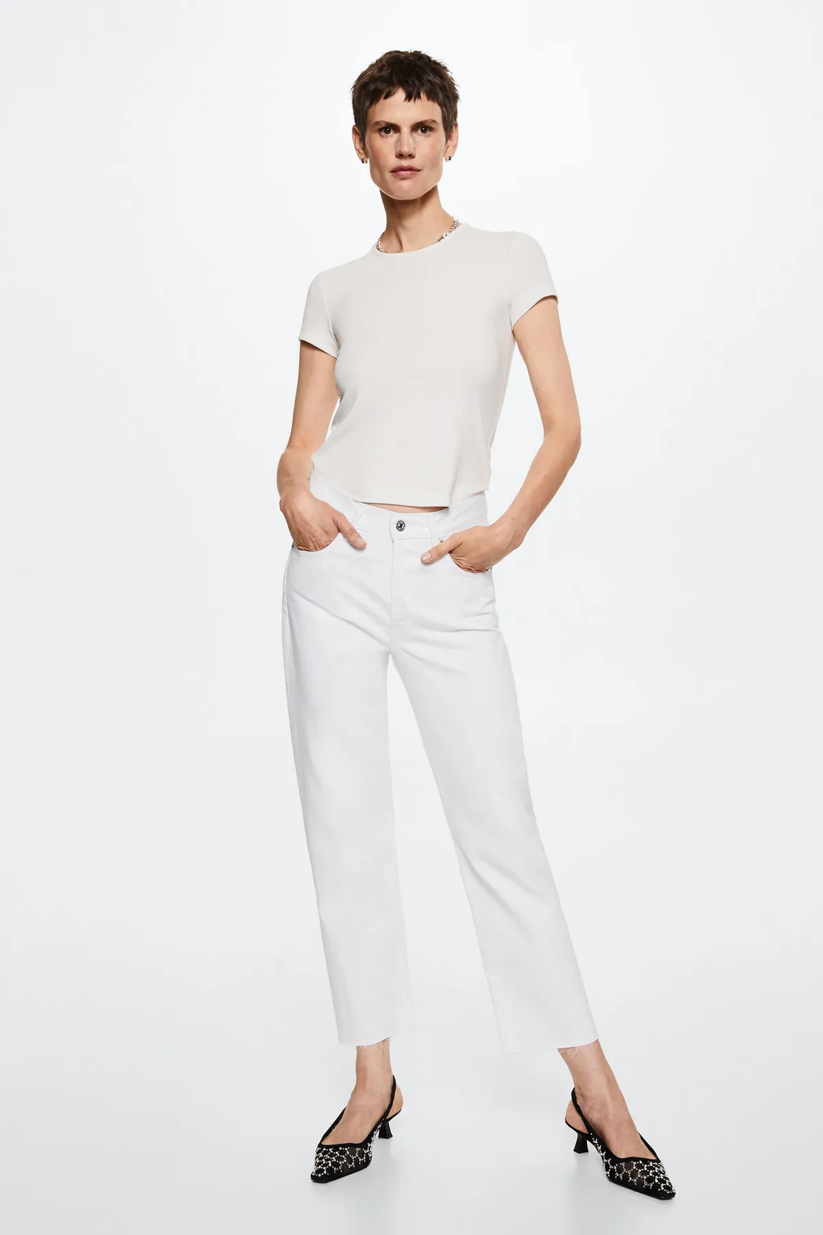 MANGO  Weiße Damenjeans 37023857