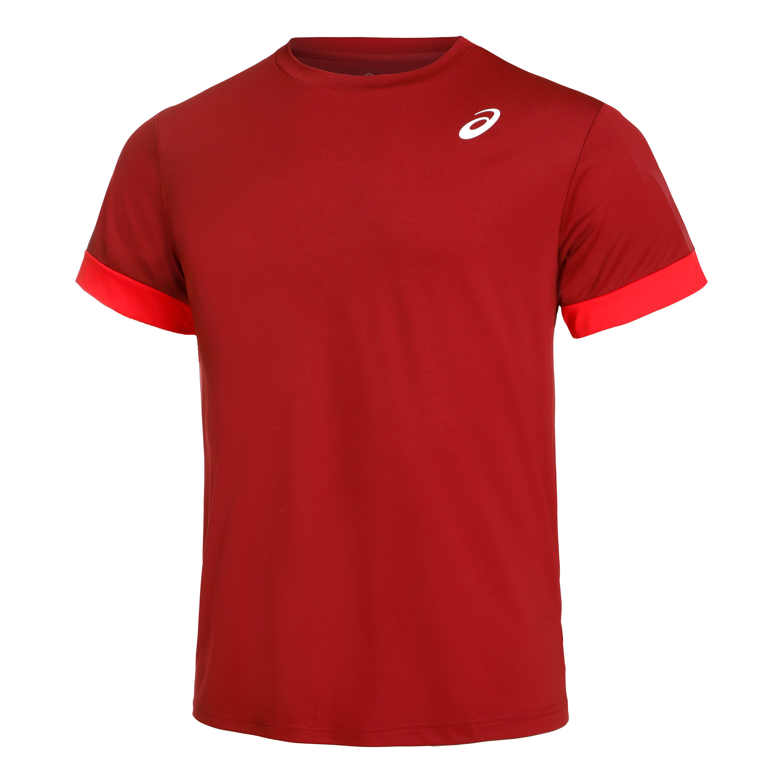 Court Shortsleeve Tee T-Shirt Herren - Dunkelrot, Rot