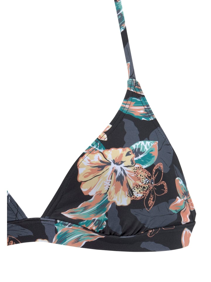 Venice Beach Triangel-Bikini-Top in schwarz-bedruckt günstig kaufen