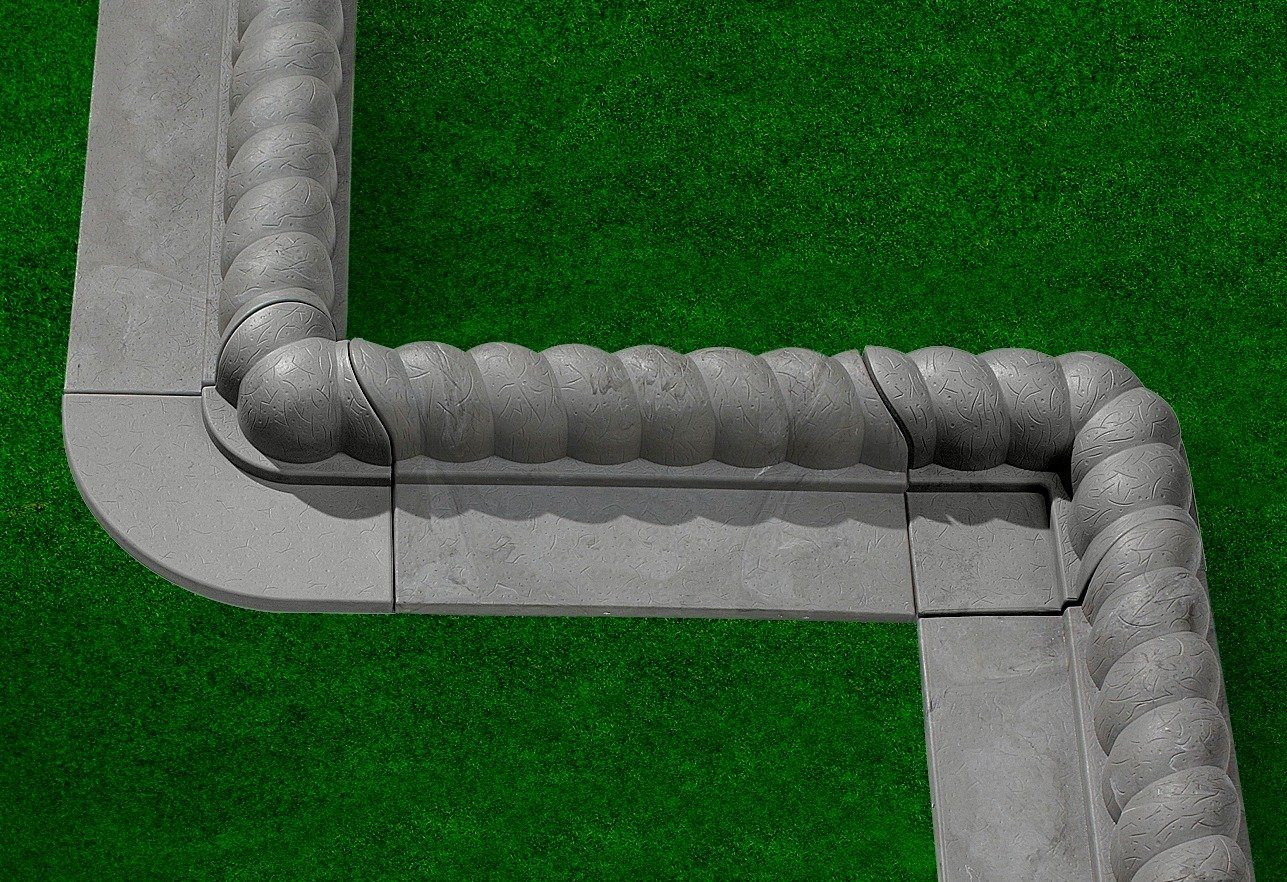 Gaede Rasenkante Stein, LxH: 25x6,5 cm, Kunststoff