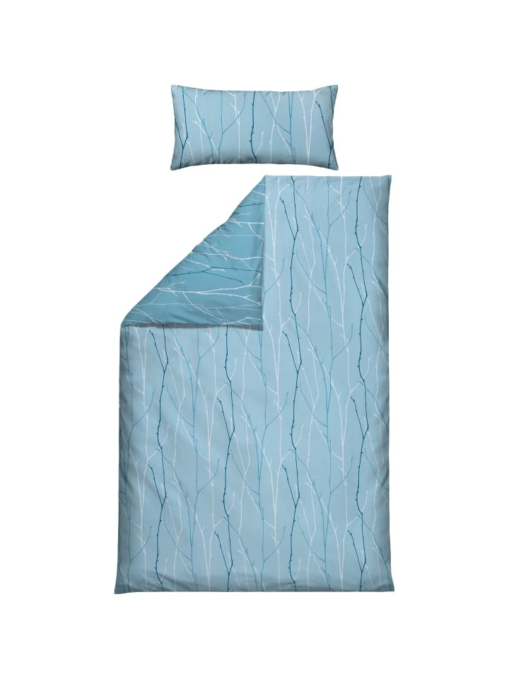 REDBEST Microfaser-Satin, Microfaser Wendebettwäsche in blau günstig kaufen