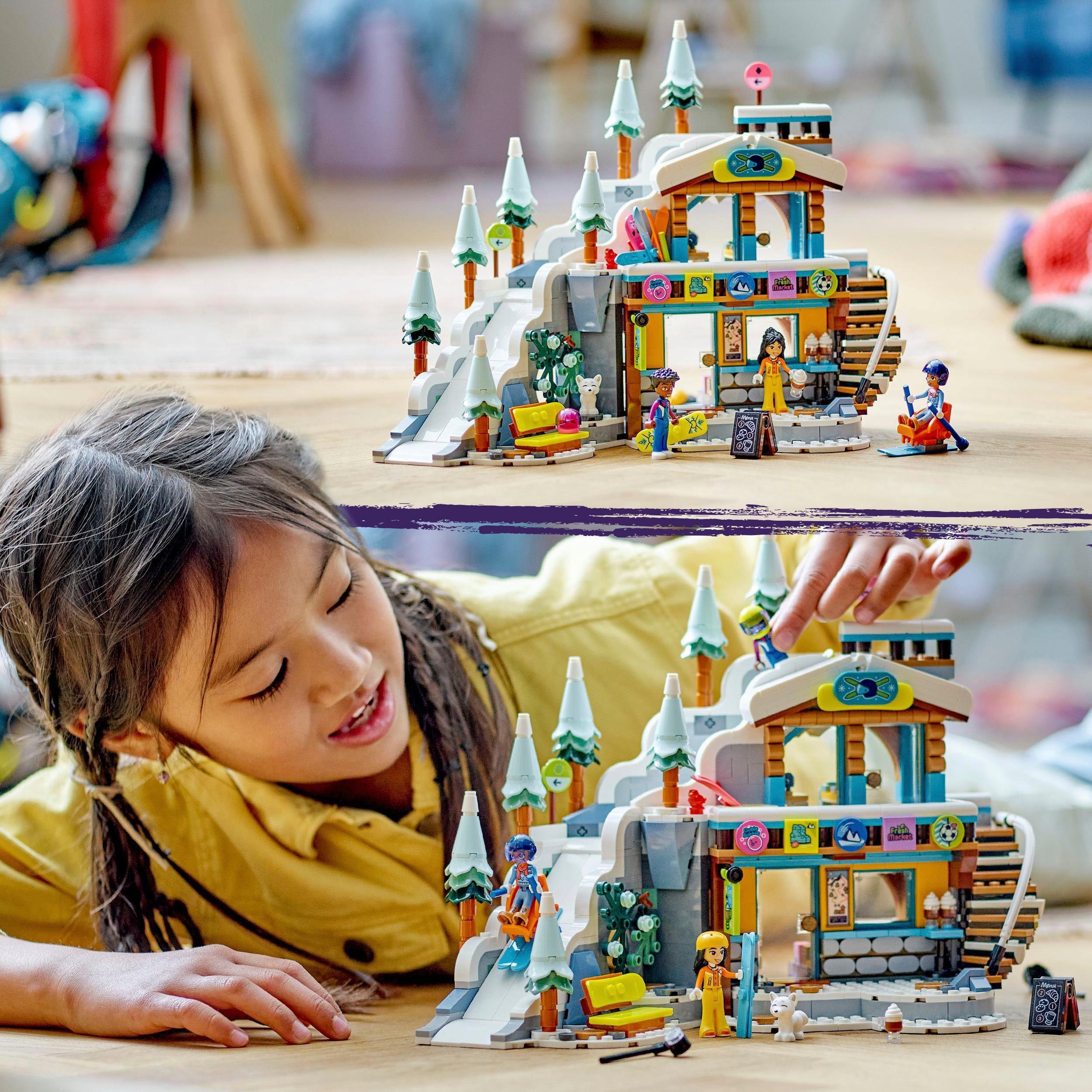LEGO® Konstruktionsspielsteine Skipiste und Café (41756), LEGO® Friends, (980 St), Made in Europe