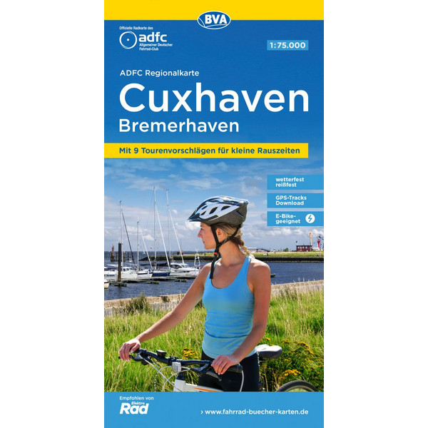 ADFC REGIONALKARTE CUXHAVEN BREMERHAVEN - Fahrradkarte