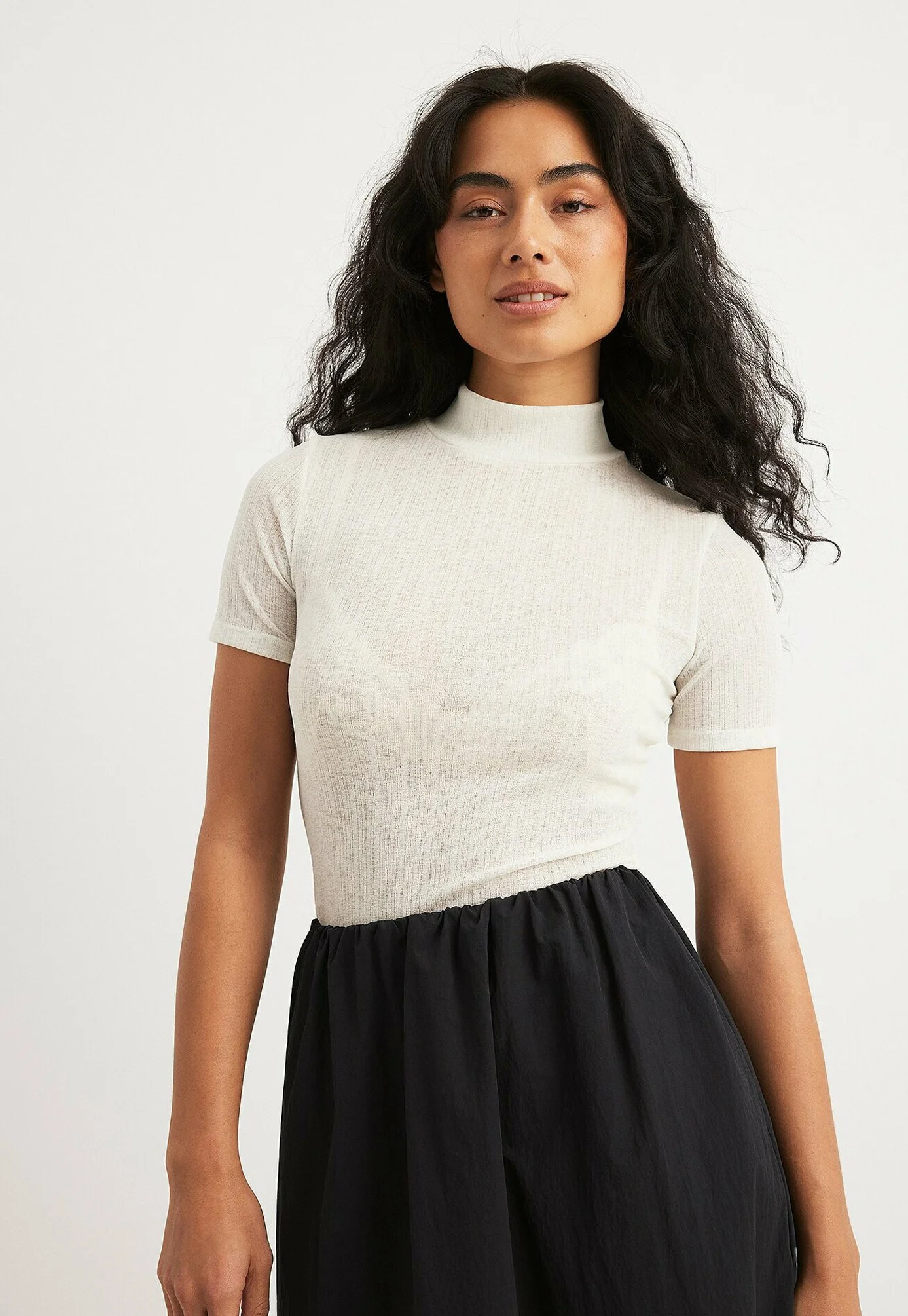 NA-KD TRANSPARENTES KURZARM - Blusa