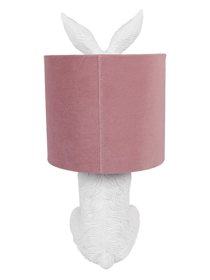 Clayre & Eef Tischleuchte in Weiß/ Rosa - (H)43 cm x Ø 20 cm günstig kaufen onesize