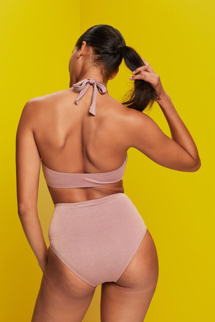 Recycelt: glitzernde Bikinihose mit hohem Bund