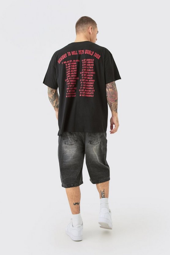 Oversize T-Shirt mit Acdc Tour Print