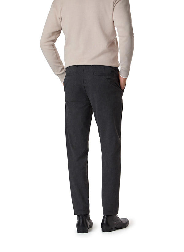 BOSS Black, Chino, Slim Fit, Mikrofaser, schwarzgrau meliert