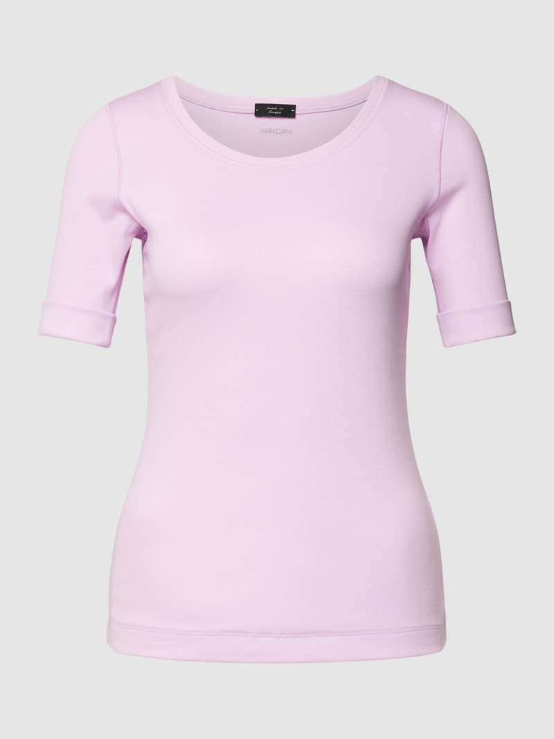 T-Shirt mit Rundhalsausschnitt in flieder