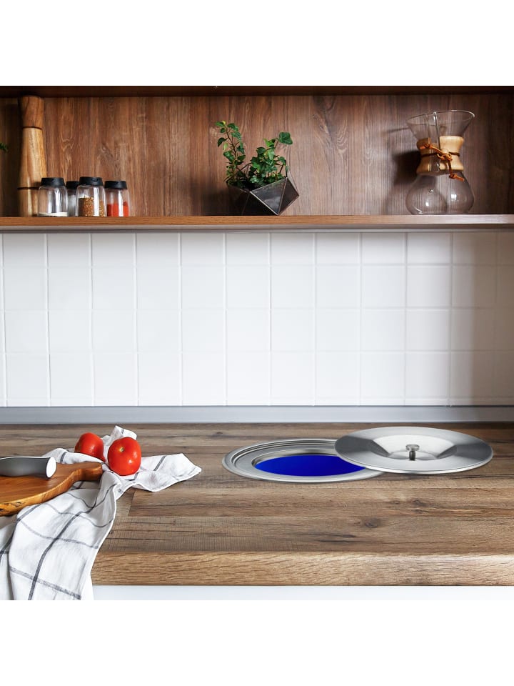 relaxdays Mülleimer für Arbeitsplatte in Blau - 5l Volumen günstig kaufen onesize
