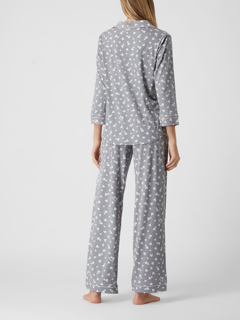 Pyjama mit Stretch-Anteil in hellgrau