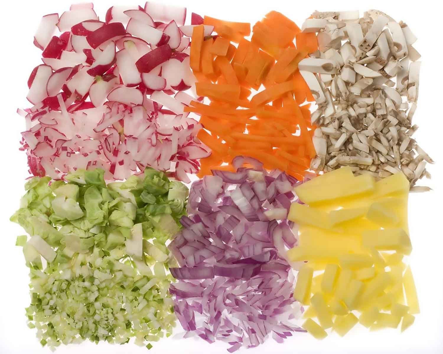 Genius Gemüsehobel Genius Zwiebel- und Gemüseschneider 3tlg. Weiß, Kunststoff, (1 Zwiebel und Gemüseschneider, 3-St), Schneidet Würfel und Stifte