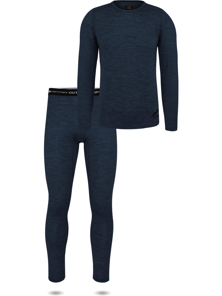 Normani Outdoor Sports Herren Merino Unterwäsche-Set Melbourne/Sydney in Navy günstig kaufen