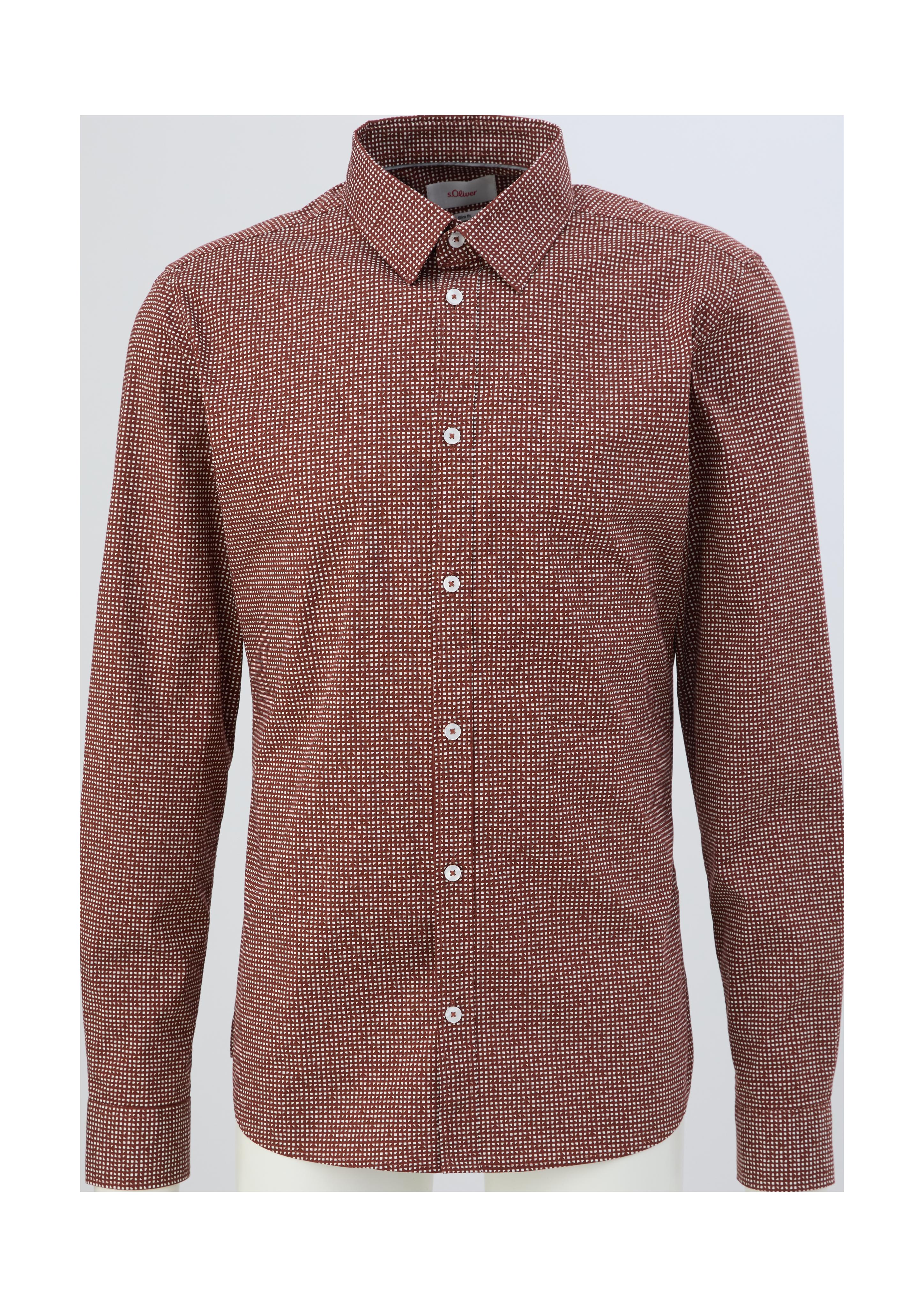 Slim: Hemd mit Allover-Print  2127455-87A3