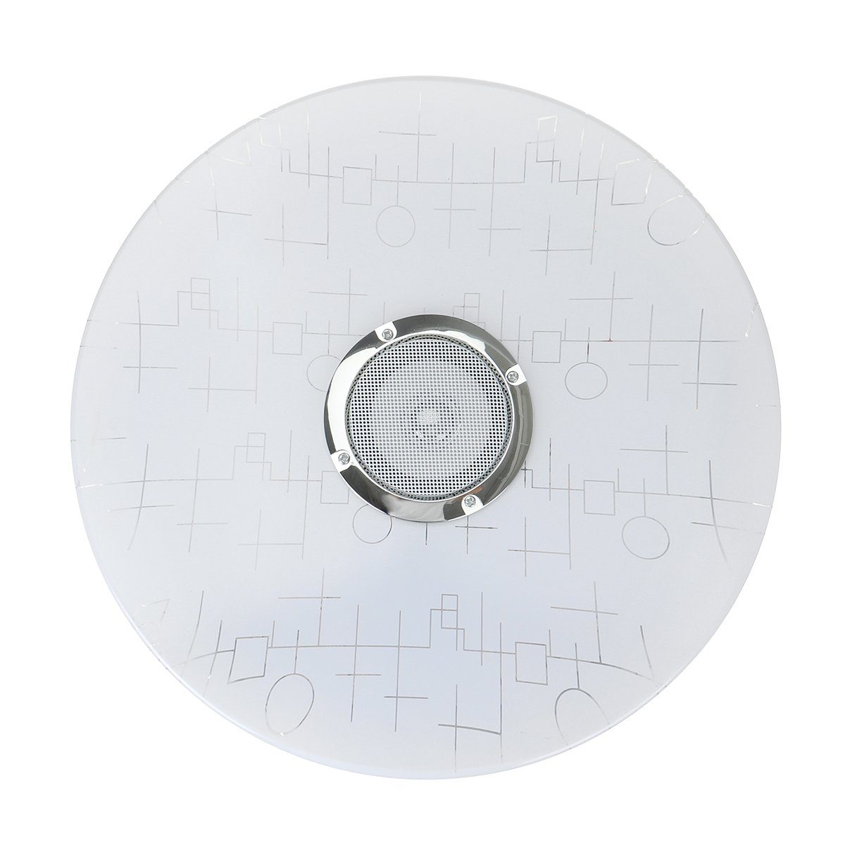 Insma Deckenleuchte, LED fest integriert, Farbwechsler, φ32.5cm Dimmbar mit Bluetooth Lautsprecher Fernbedienung