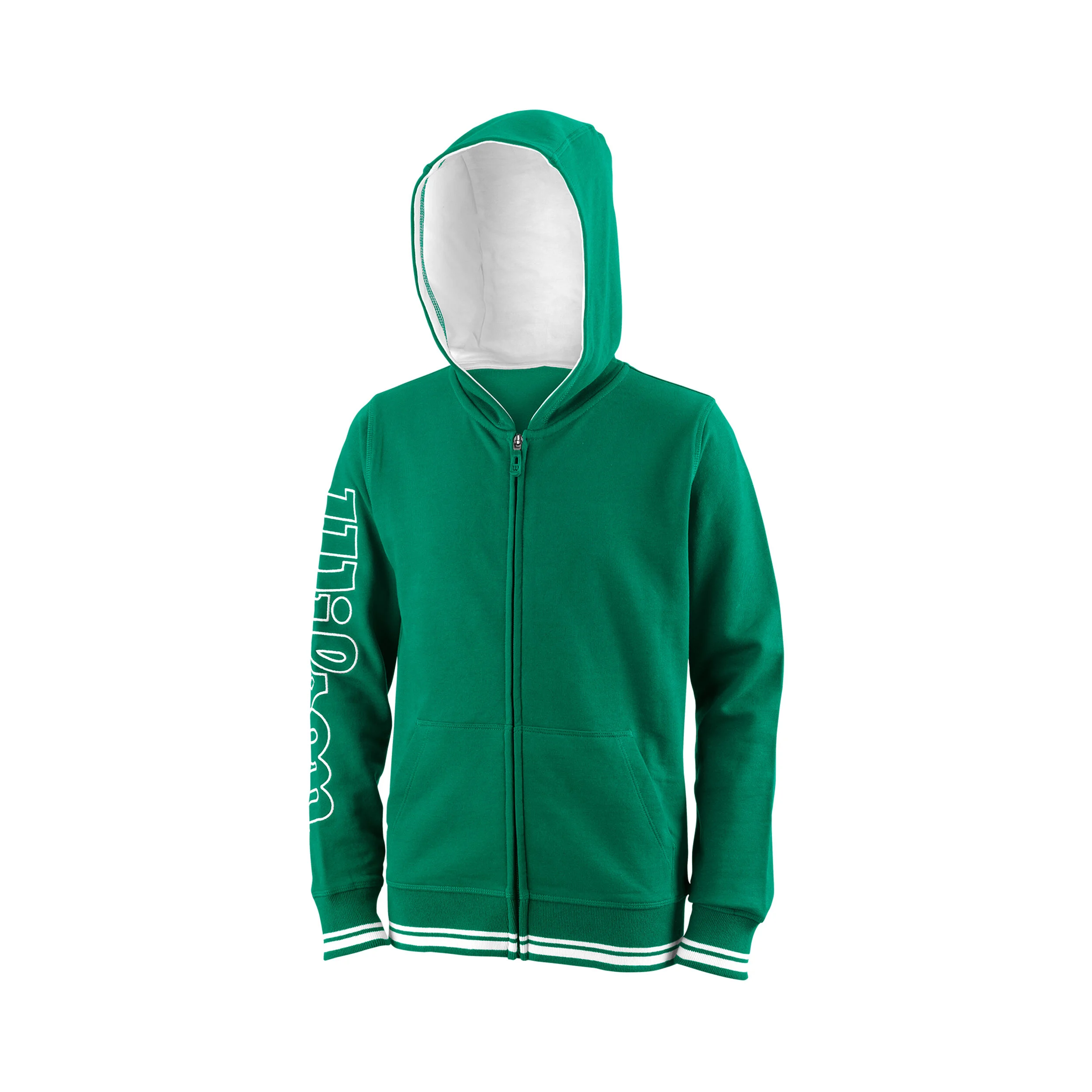 Team Sweatjacke Jungen - Grün, Weiß