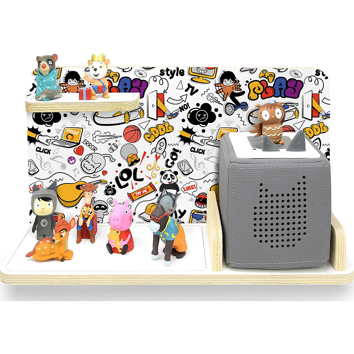 Regal für Musikbox Graffiti, klein - geeignet für Toniebox