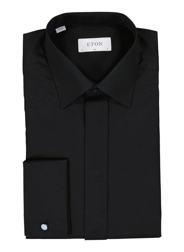 ETON, Hemd, Slim Fit, Bio Baumwolle,  schwarz