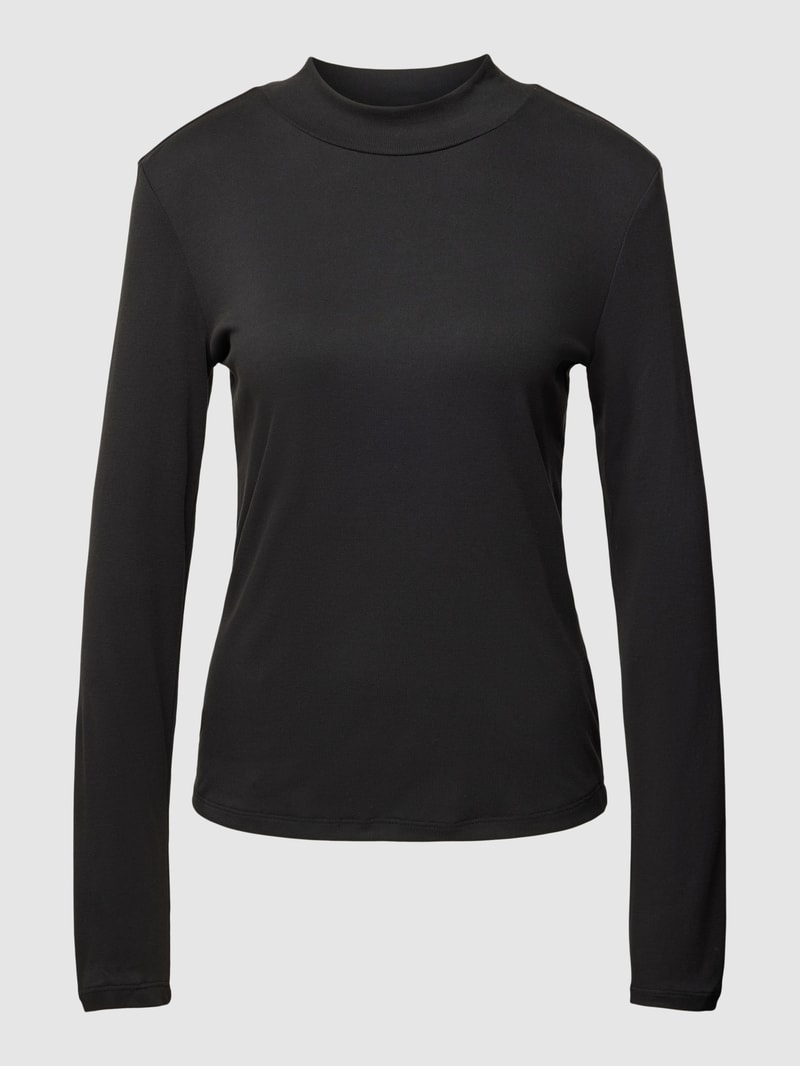 Longsleeve mit Stehkragen Modell 'LULLU' in schwarz